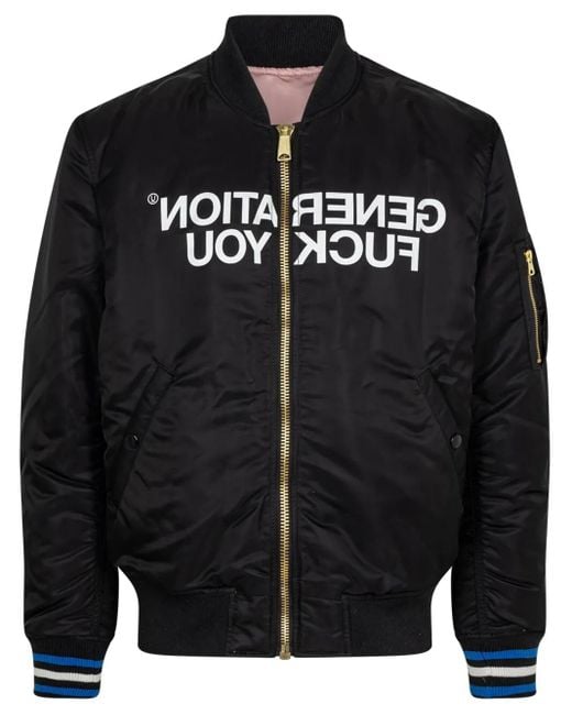 Supreme Black Reversible Ma-1 Jacket for men