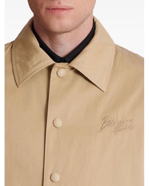 Balmain Natural Canvas Bomber Jacket for men
