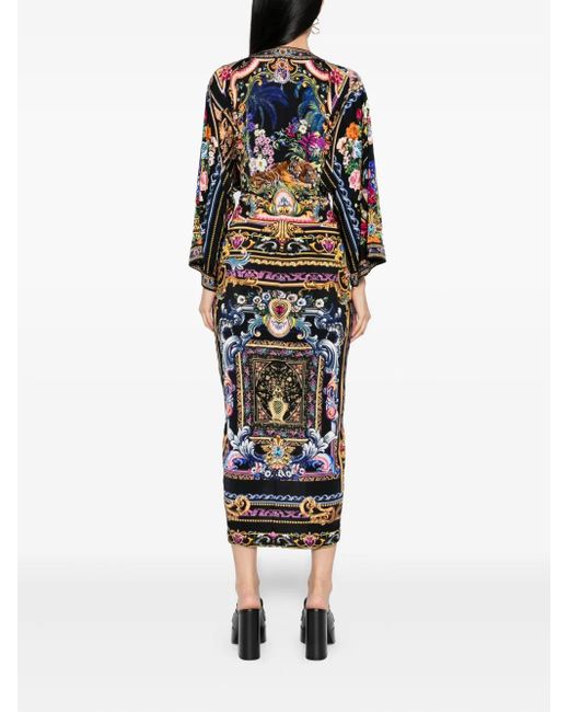 Camilla Black Floral-Print Dress