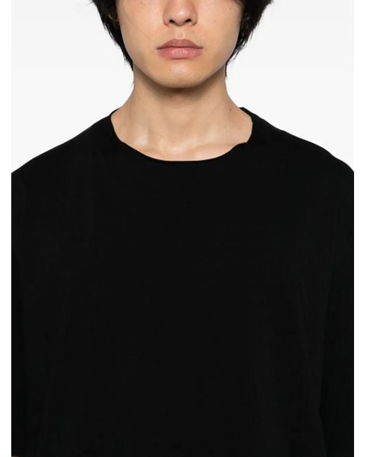 DEVOA Black Cotton T-Shirt for men