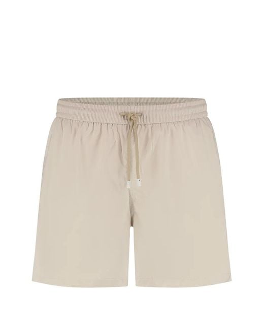 Fedeli White Madeira Drawstring Swim Short for men