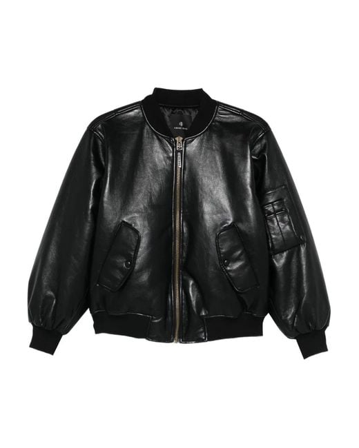 Anine Bing Black Leon Zip Pocket Jacket