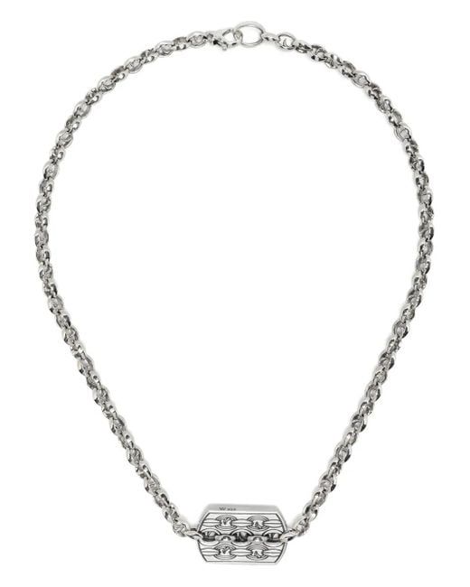 Stephen Webster Metallic Inline Razer Tag Necklace