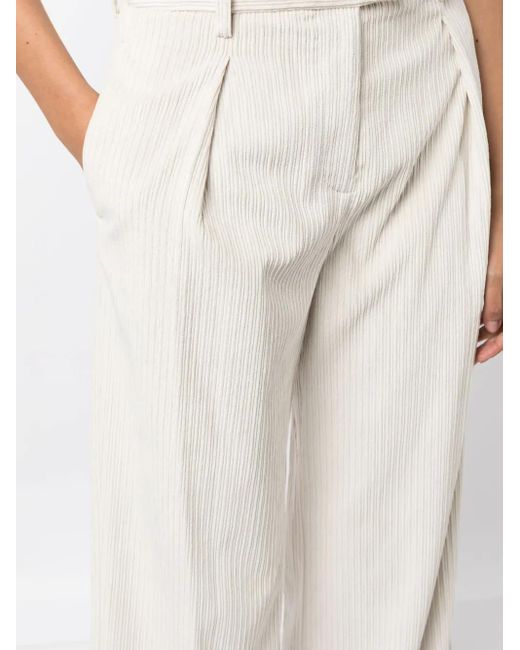 Rag & Bone White Bennett Wide-Leg Trousers