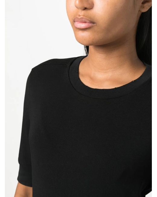 Thom Krom Black Round-Neck Stretch T-Shirt