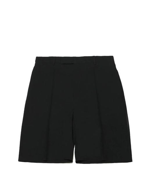 Jil Sander メンズ ブラック プリーツ ショートパンツの通販はau PAY
