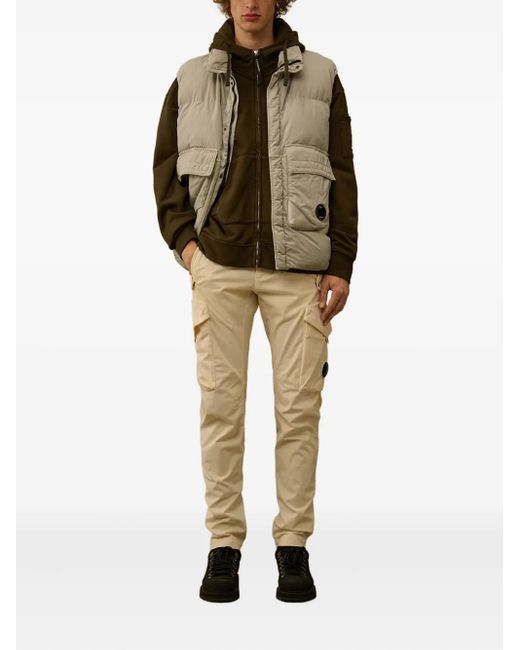 C P Company Natural Cargo-Pockets Trousers for men