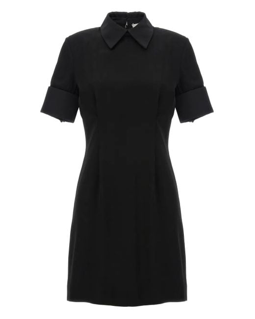 Sportmax Jurk Met Rits Op De Kraag in het Black