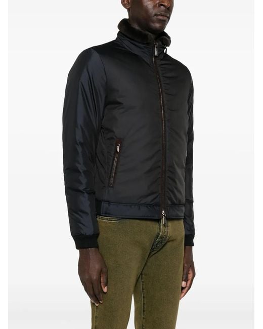 Moorer Black High-Neck Down Jacket for men