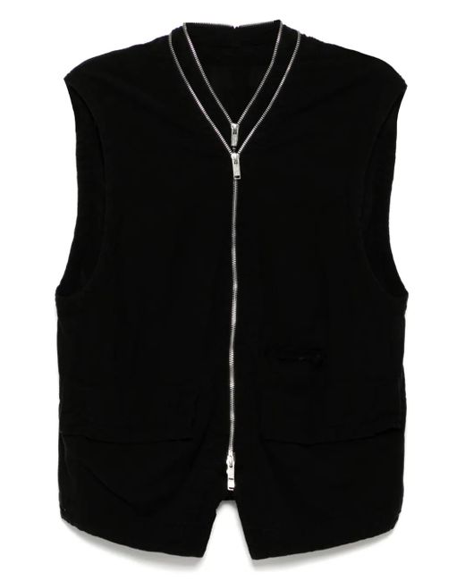 Gilet Con Zip di Undercover in Black da Uomo
