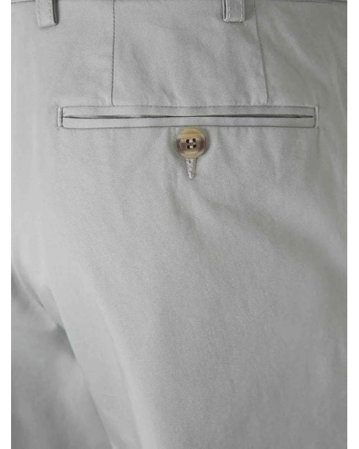Canali Gray Straight-Leg Trousers for men