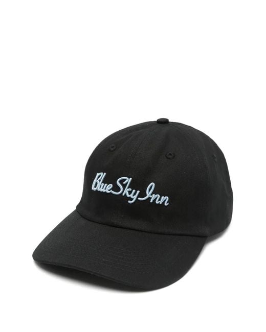 BLUE SKY INN Black Embroidered Logo Cap for men
