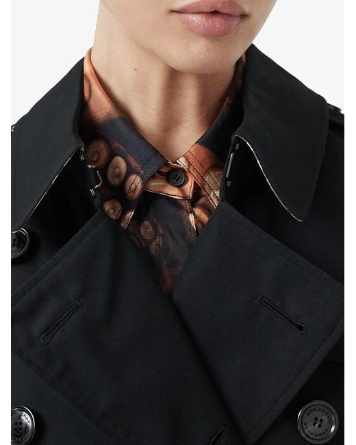 Burberry Black The Mid-length Kensington Heritage Trench Coat