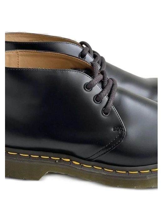 Dr. Martens Black Roca Leather Boots for men