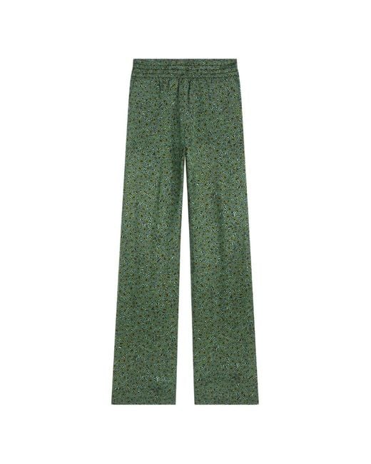 Dries Van Noten Green Slim-Fit Viscose Pants for men