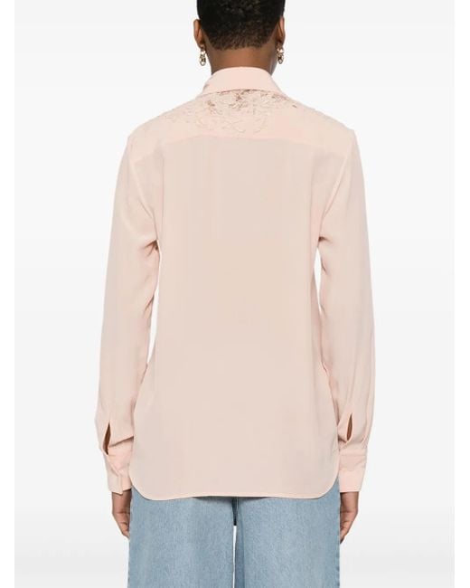 Ermanno Scervino レースパネル シャツ Natural