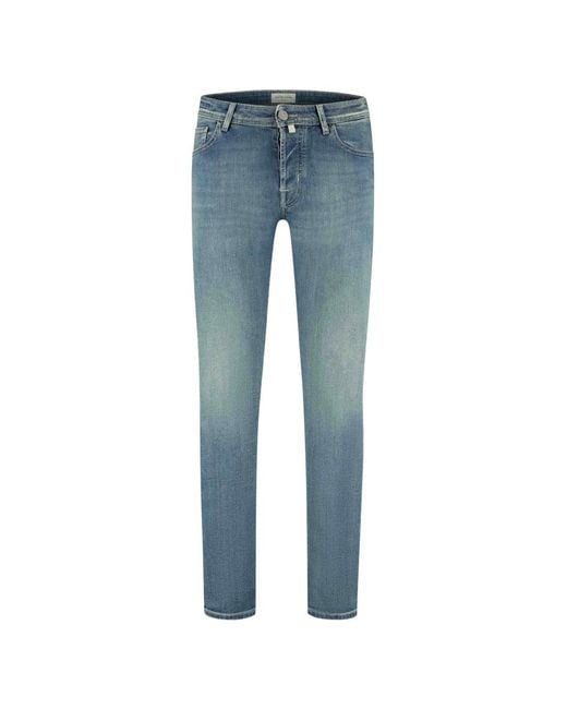 Jacob Cohen Blue Faded-Effect Jeans for men