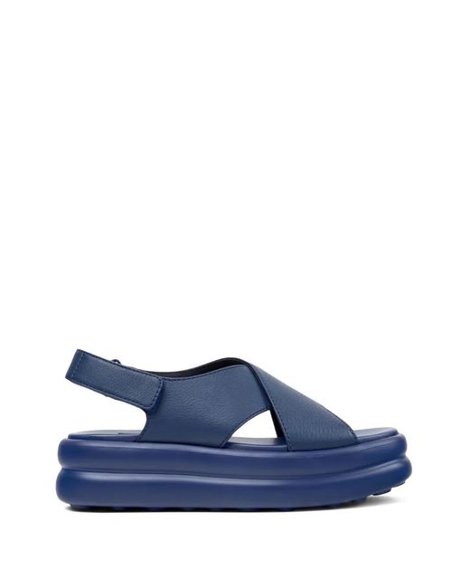 Camper Blue Balloon Crossover-Strap Sandals