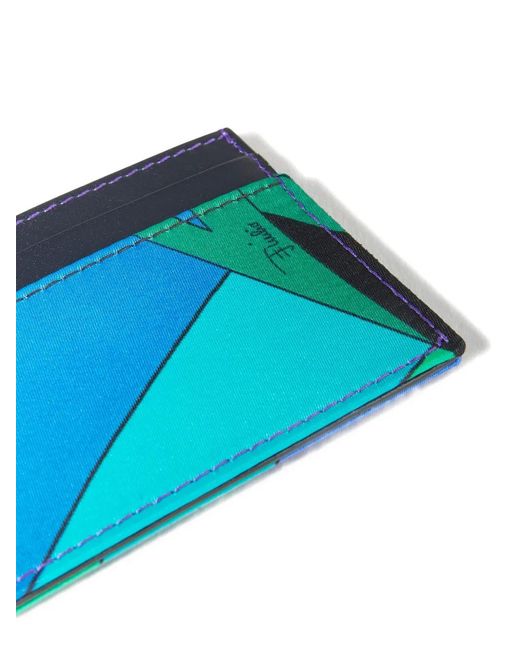 Emilio Pucci Blue Iride-Pattern Cardholder