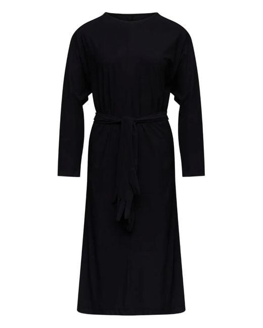 MM6 by Maison Margiela Black Tie-Waist Maxi Dress