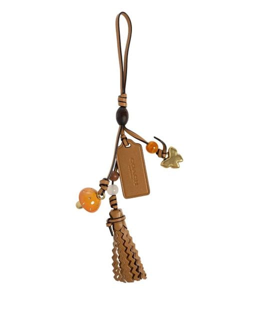 COACH Metallic Mushroom Heritage Bag Charm