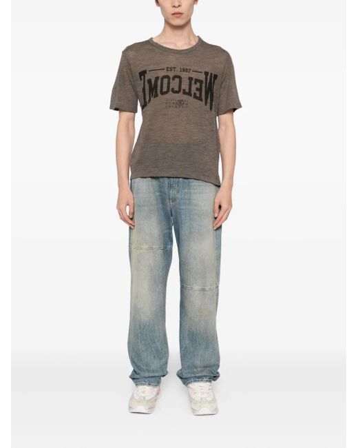 MM6 by Maison Martin Margiela Gray Wool T-Shirt for men