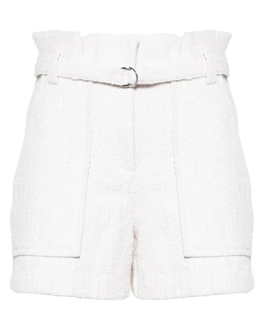 IRO White Vanay Tweed Shorts