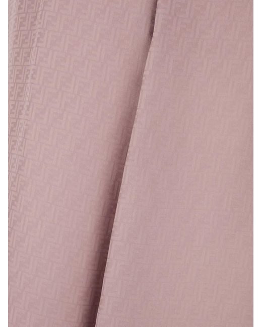 Fendi Pink Monogram-Pattern Skirt
