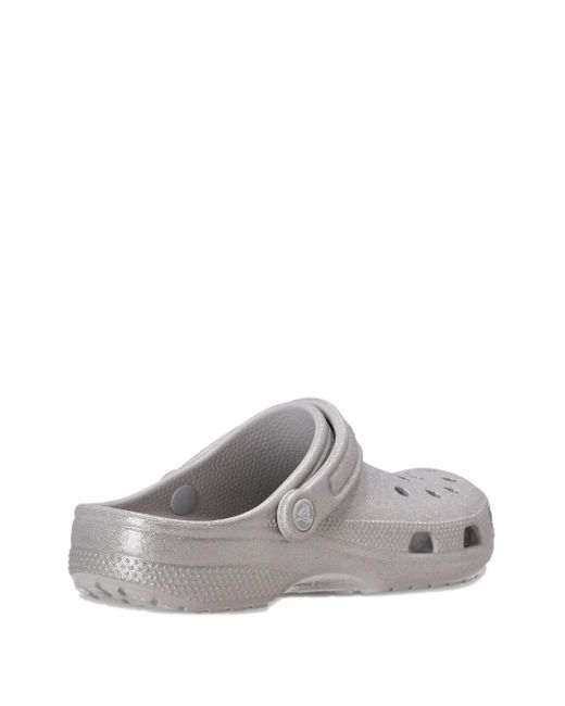 CROCSTM White Classic Glitter U Clogs