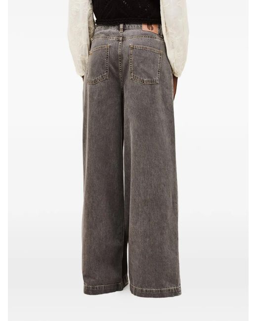Ba&sh Gray Pantalon Yusc À Coupe Ample