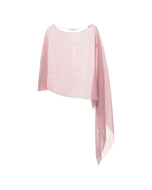 Antonelli Pink Melone Asymmetric-Hem Scarf