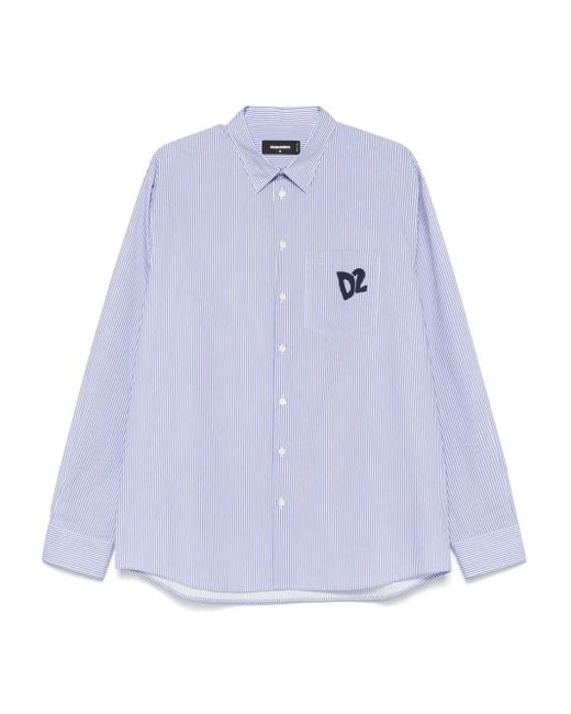 DSquared² Blue Oversized Shirt for men