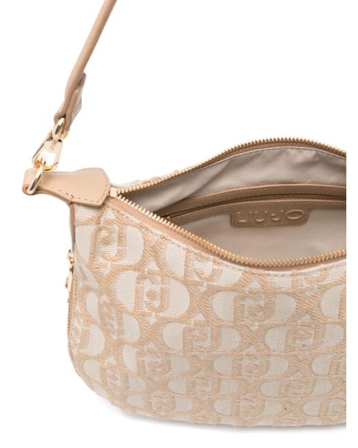 Liu Jo Natural Logo-Jacquard Shoulder Bag