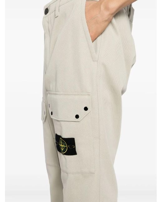 Stone Island Natural Straight-Leg Trousers for men