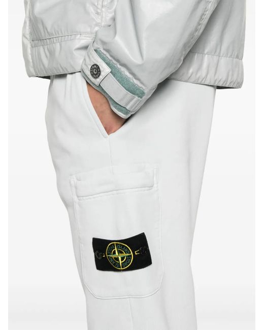 Stone Island Trainingsbroek Met Compass-Logopatch in het White voor heren