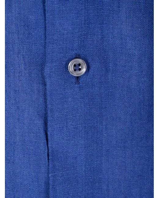 Al Duca D'aosta Blue Button-Up Shirt for men