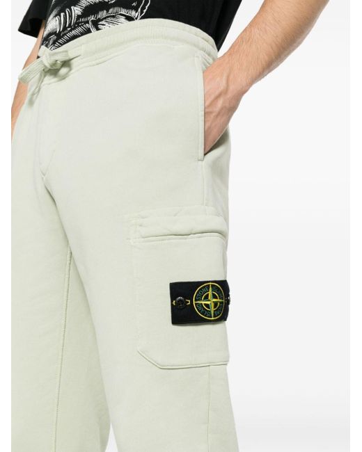 Stone Island Natural Compass-motif Track Pants for men