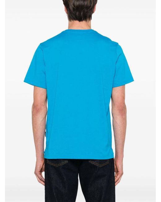 Camiseta con parche del logo Parajumpers de hombre de color Blue