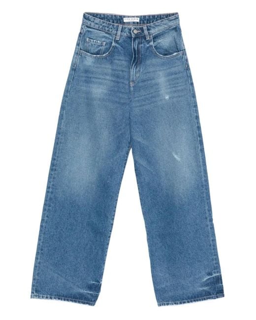 Vaqueros Poppy con efecto envejecido ICON DENIM de color Blue