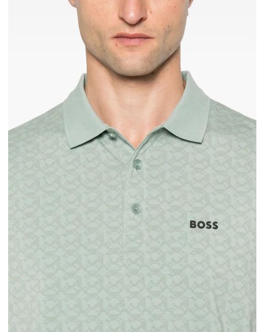 Boss Green Logo-Print Polo Shirt for men