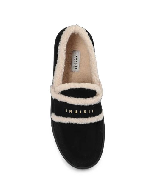 Inuikii Black Shearling Loafer Loafers