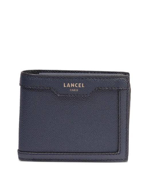 Lancel Blue Leather Compact Wallet for men