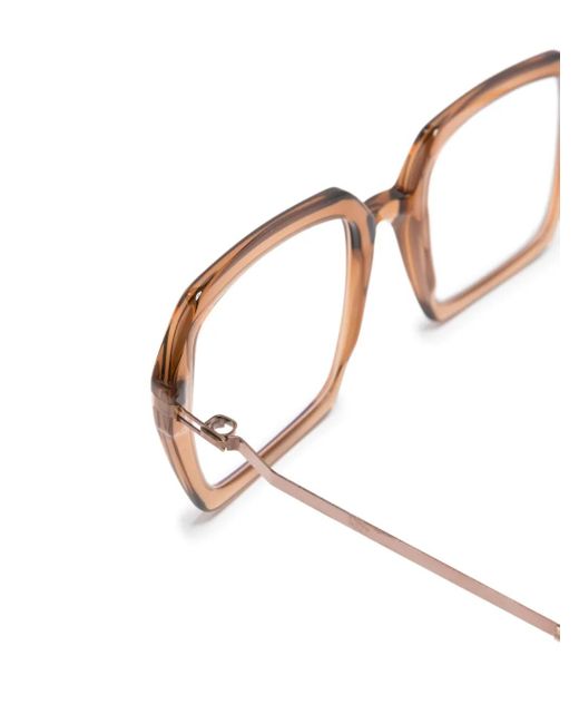 Mykita Brown Vanilla Square-Frame Glasses