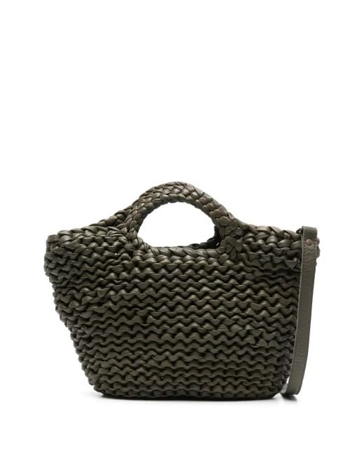 Officine Creative Black Gewebte Trial 002 Tote Bag