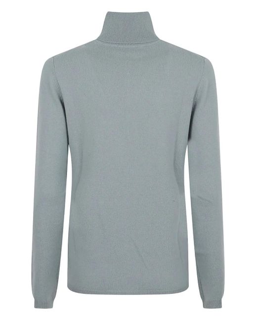 Allude Blue Turtleneck Cashmere Sweater