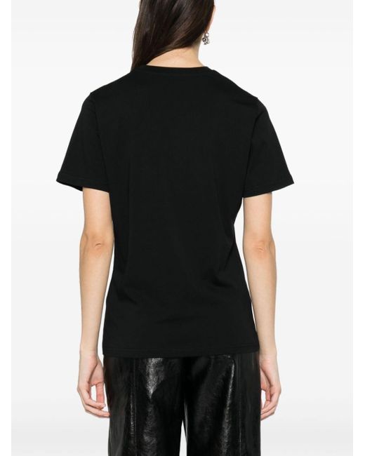 T-Shirt Con Stampa di Moschino in Black