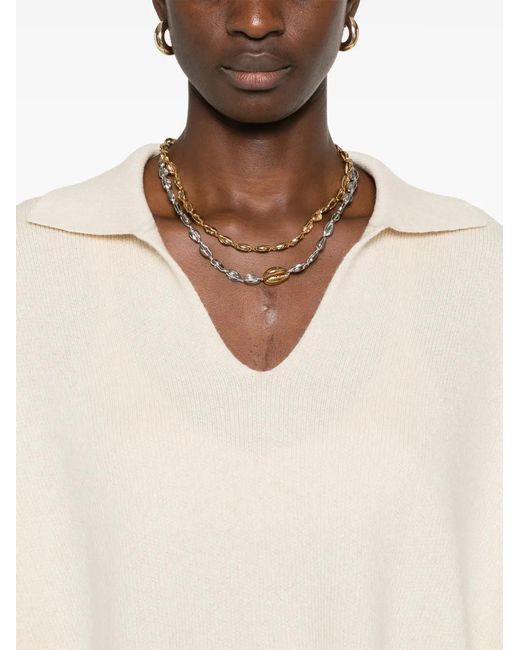 Alanui Natural Finest Polo Sweater
