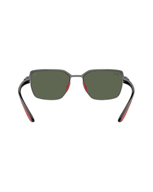 Ray-Ban Green Square-Frame Sunglasses