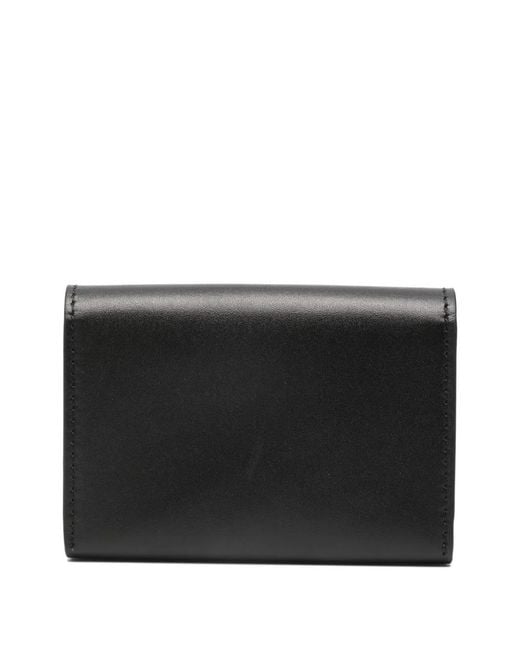 The Row Black Flap Double Travel Wallet for men