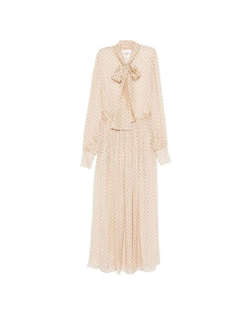 CRI.DA White Papavero Polka Dot Maxi Dress